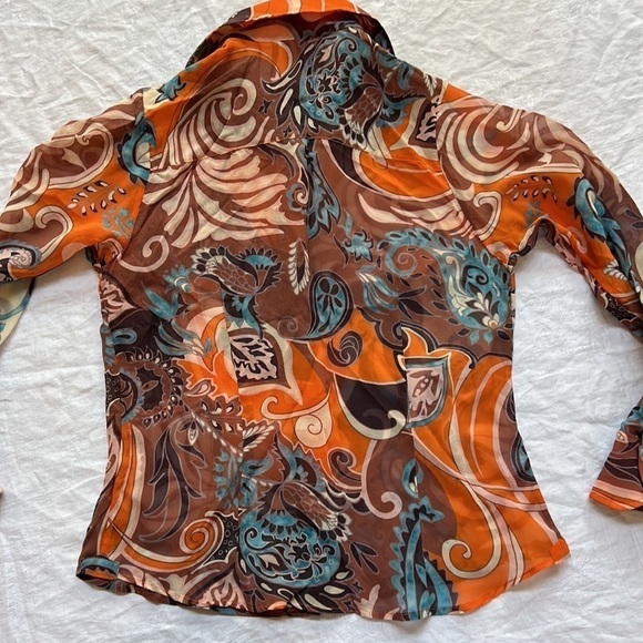Craig Taylor Mia Paisley Silk Blouse - Picture 9 of 10